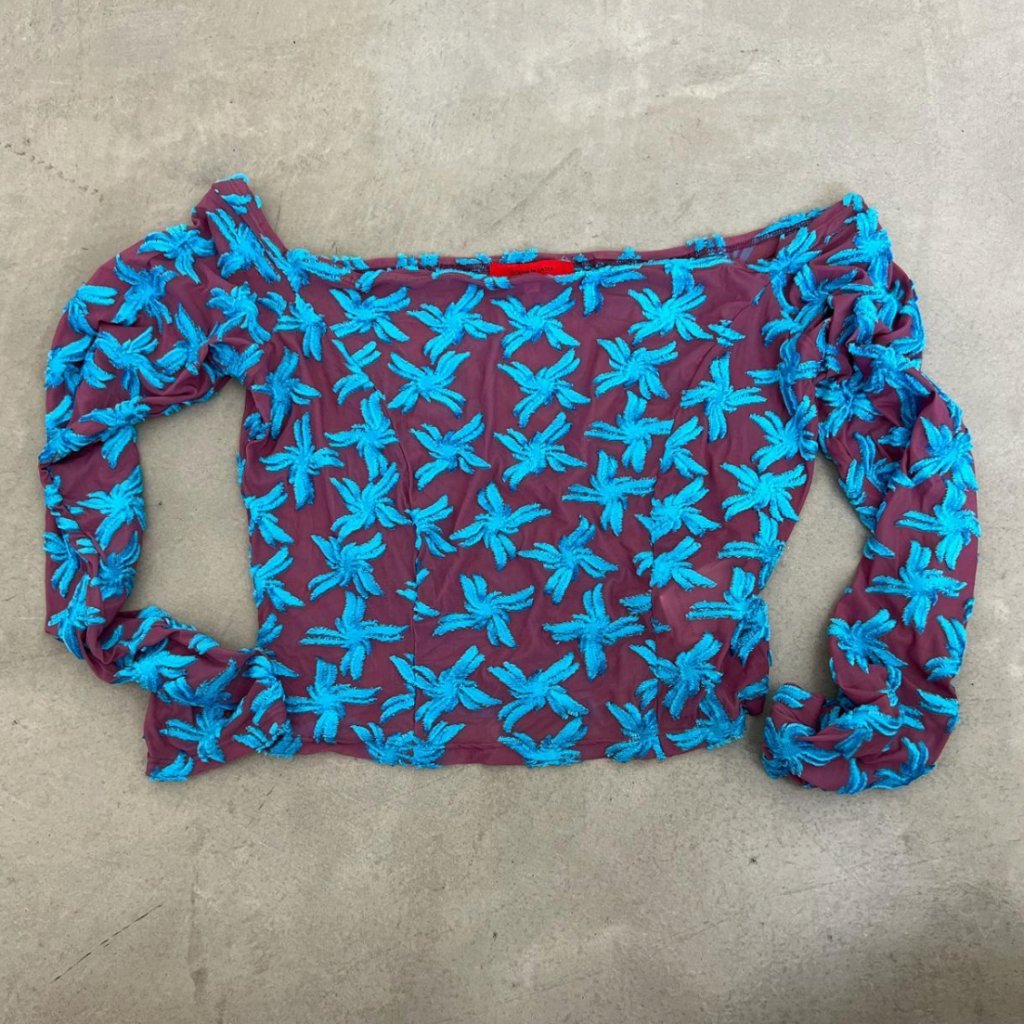 Eckhaus Latta Purple And Blue Top